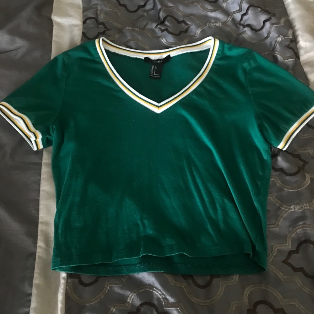 forever 21 old school crop top